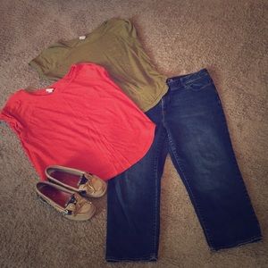 Lot of two linen like slub tees, size xxl 3/$15 🌸